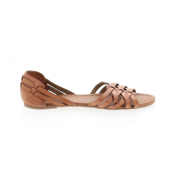 Sugar brown tan strappy flat sandals - Picture 1 of 7